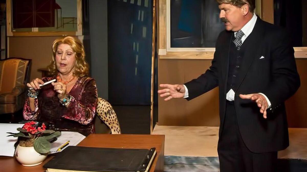 A Miss Wiggins and Mr. Tudball sketch is part of the production of “The Carol Burnett Show” being performed by the Perry Players.
