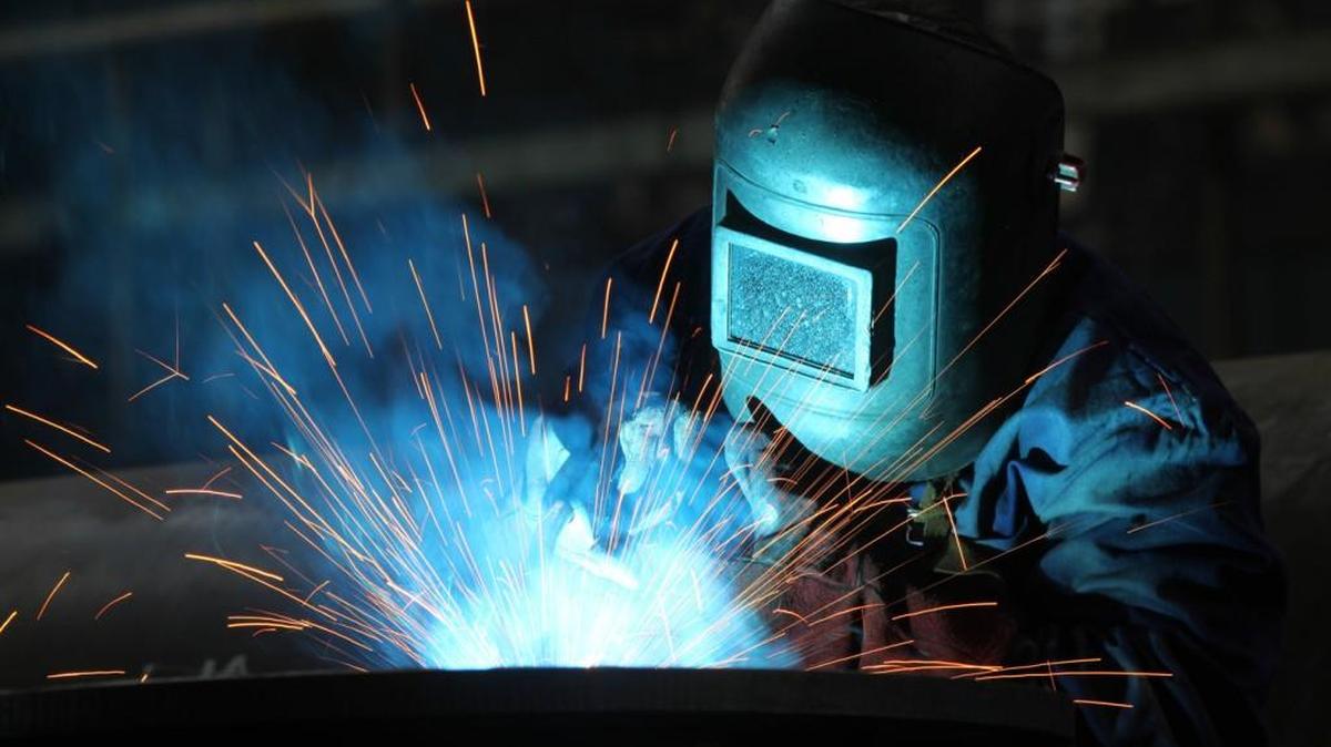 Welding is one of the skills taught to young men at the Broken Shackle Ranch in Davisboro.