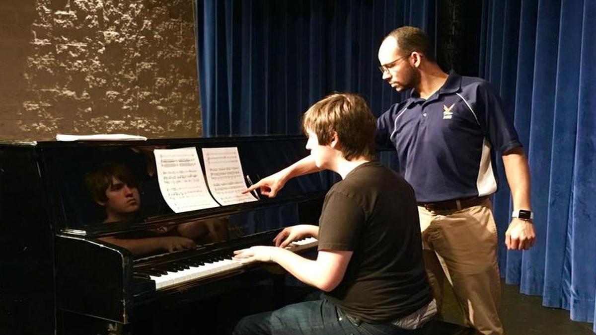 Northside High School drama teacher Richard Frazier and junior Nick Oakley have created a musical based on the book “The Junkyard Wonders.”