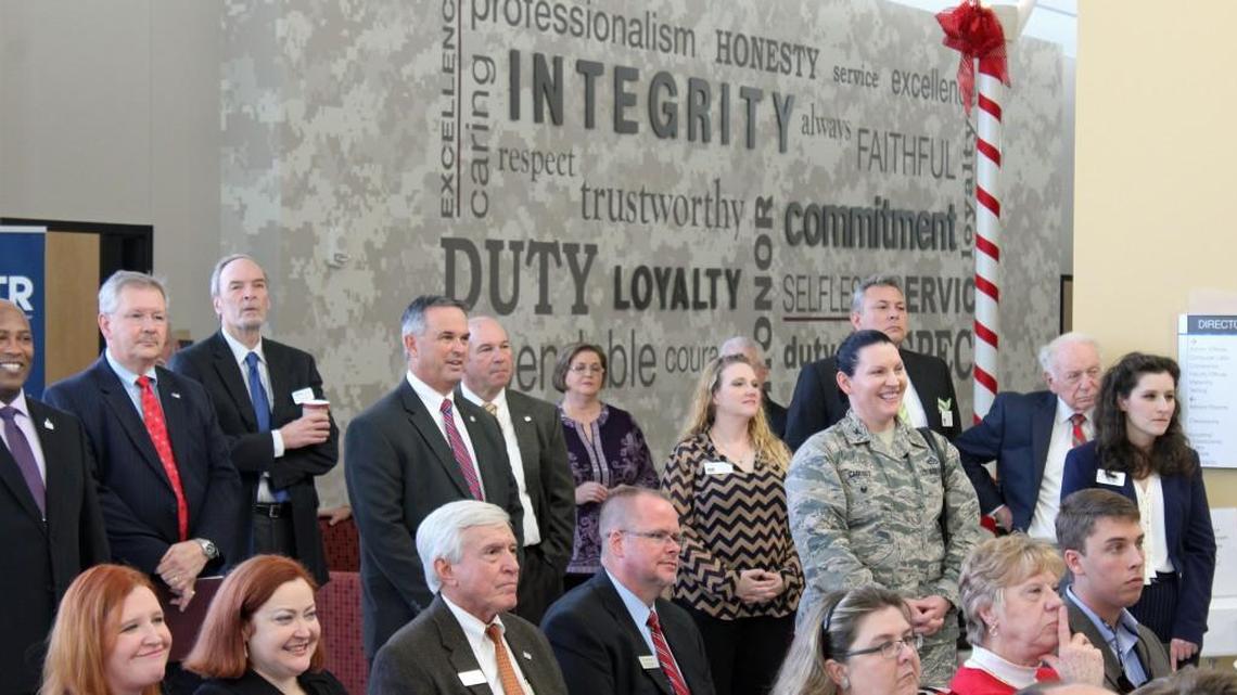 Local officials meet at the new Veterans Education Career Transition Resource Center in Warner Robins on Dec. 12. The Carl Vinson VA Medical Center in Dublin is holding its quarterly meeting with veterans at the training center on Jan. 23.