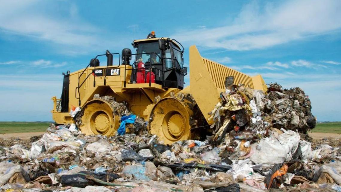 A Caterpillar 826K like the one Houston County is purchasing is shown in operation.