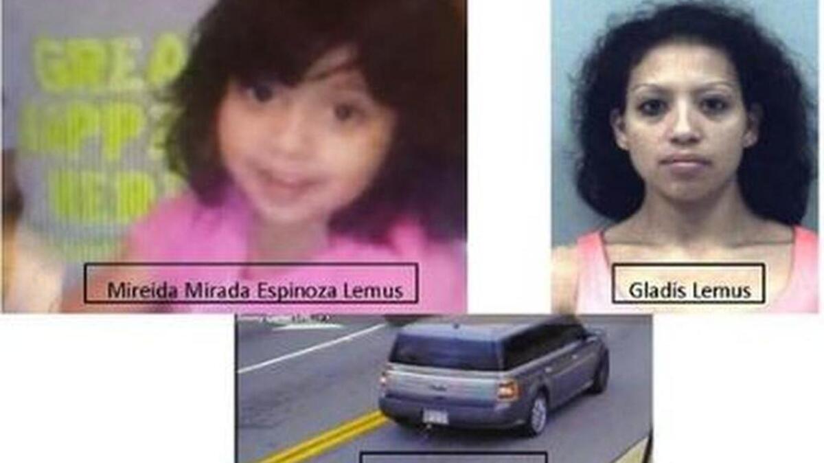 Miereida Mirada Espinoza Lemus, 4, has been found unharmed after she allegedly was abducted from her home in Norcross, GA by her biological mother, Gladis Lemus, Tuesday morning.
