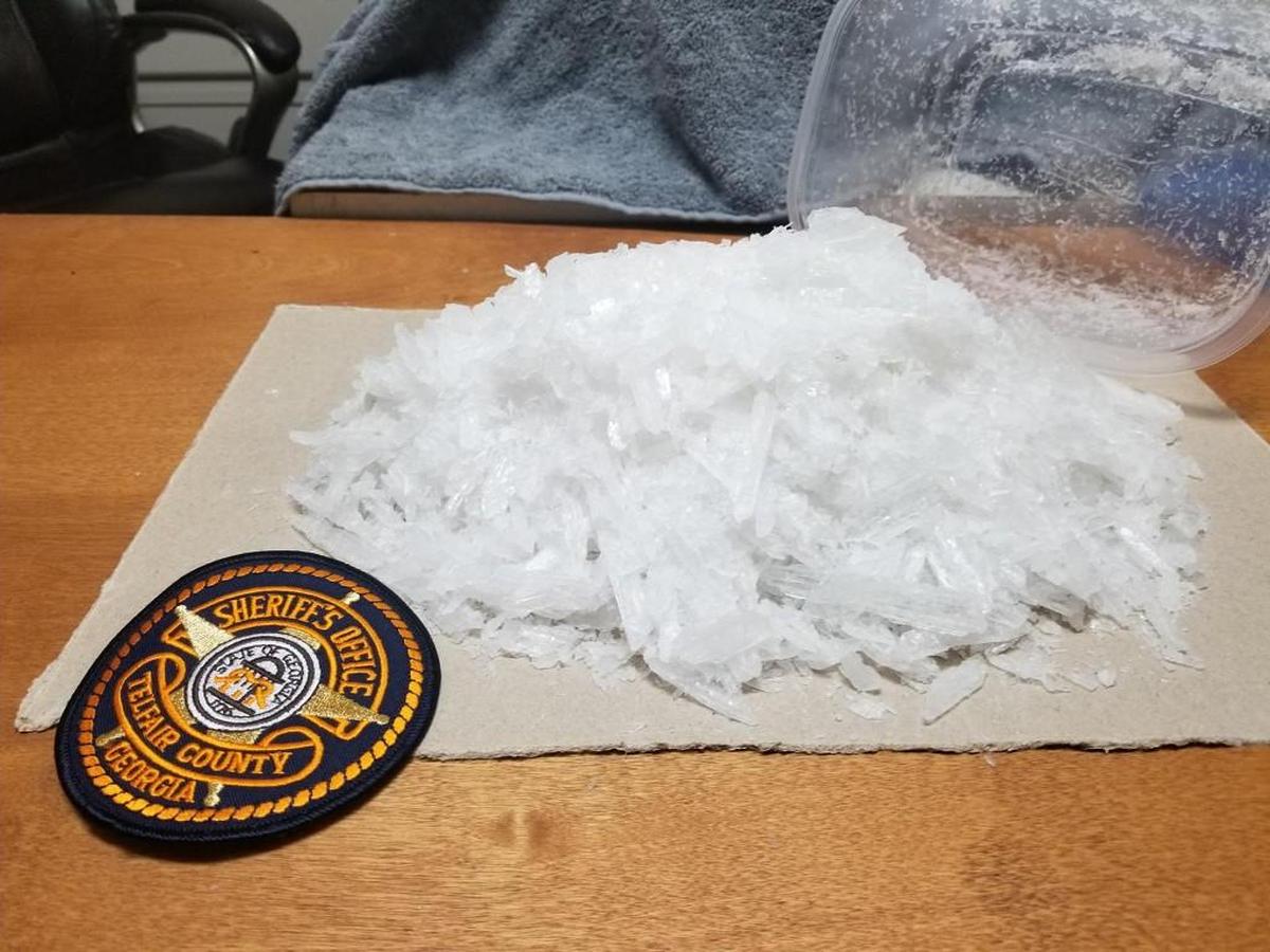 Telfair County sheriff’s deputies arrested three suspects after finding crystal methamphetamine during a traffic stop.