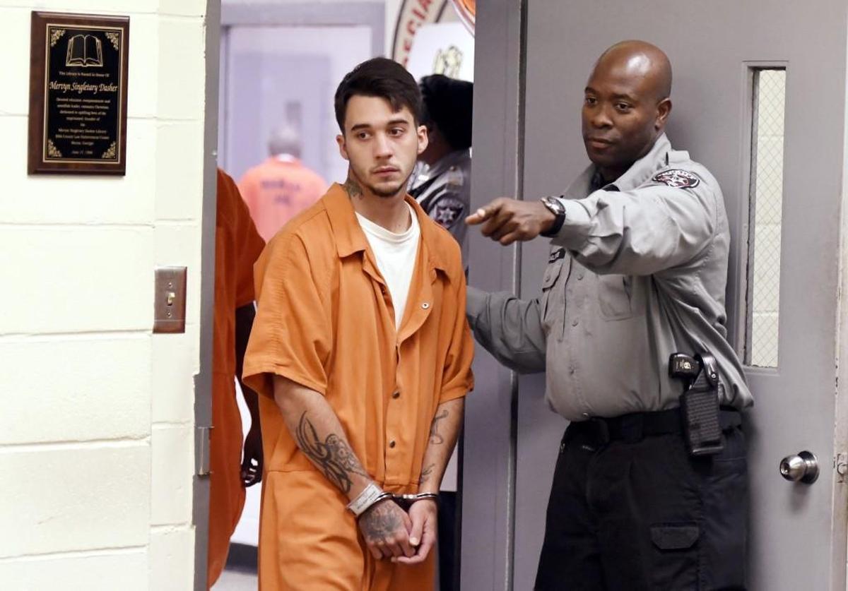 Jace Tyler Jenkins, shown here walking into Bibb County Magistrate Court in October 2017 for a hearing after the shooting death of Stewart Leslie Gordon Jr.