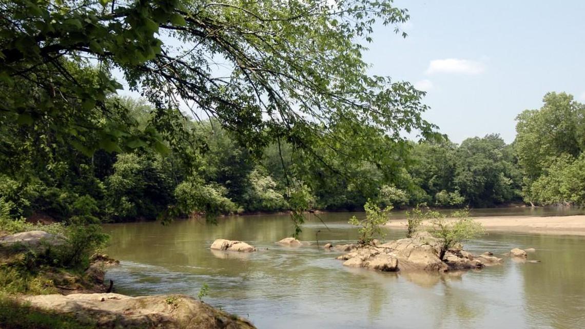 A rock bluff overlooking a section of the Ocmulgee River, pictured in 2005.