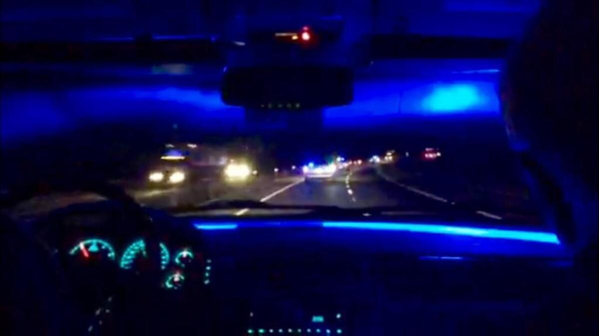 The view from inside Putnam County Sheriff Howard Sills’ SUV early Wednesday as he and nine deputies brought accused killers Donnie Rowe and Ricky Dubose back to Georgia from Tennessee.