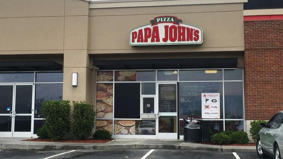 Brooklyn Rouse was delivering pizza for this Papa John’s Pizza location in the Eisenhower Crossing shopping center when she was shot Monday night.