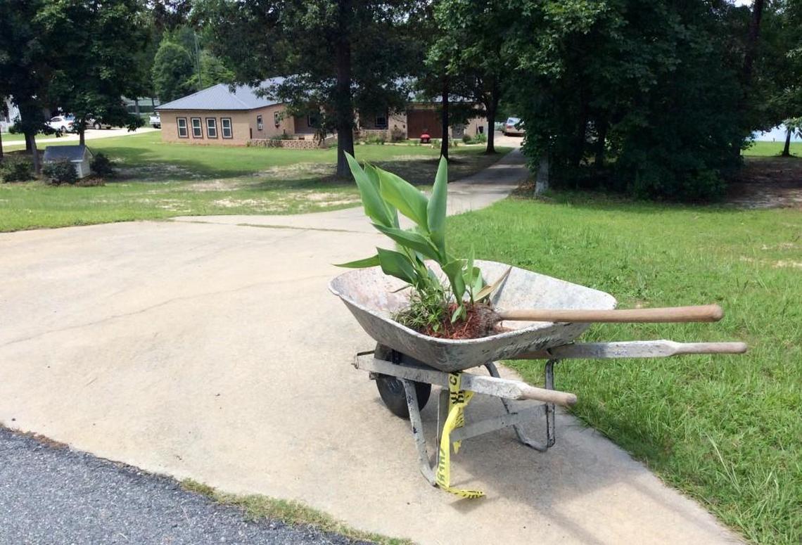 The house on Twin Lakes Court in northern Peach County where Lloyd Goldie was shot and killed the night of June 9, 2017.