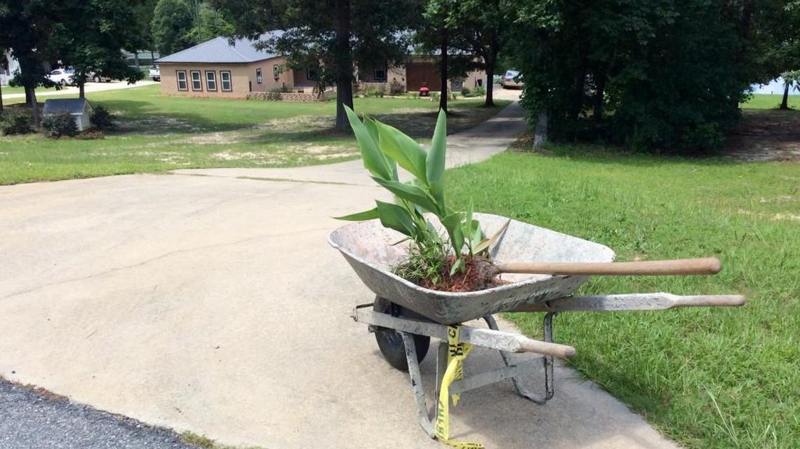 The house on Twin Lakes Court in northern Peach County where Lloyd Goldie was shot and killed the night of June 9, 2017.