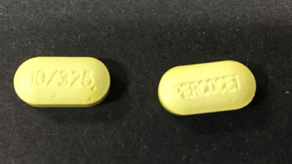 Authorities warn of a deadly strain of counterfeit Percocet that looks like this with PERCOCET stamped at an angle and not as deeply as genuine medication.