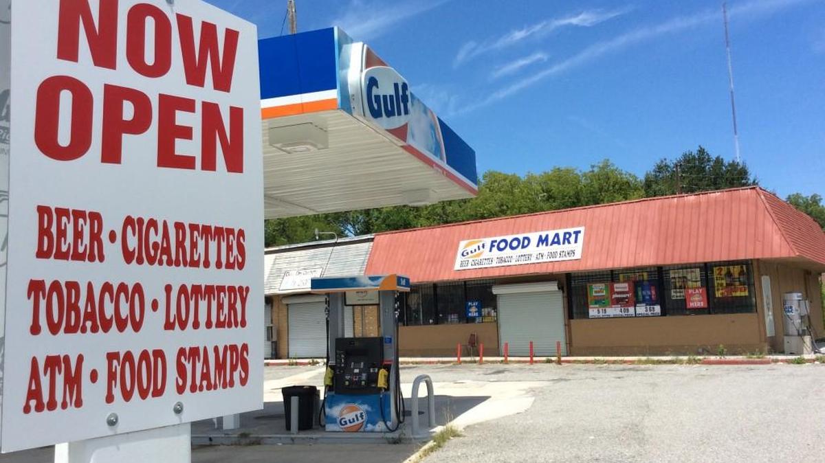 The newly opened Gulf Food Mart was closed after an armed robbery just after 10 a.m. Tuesday on Napier Avenue at the corner of Bartlett Street.