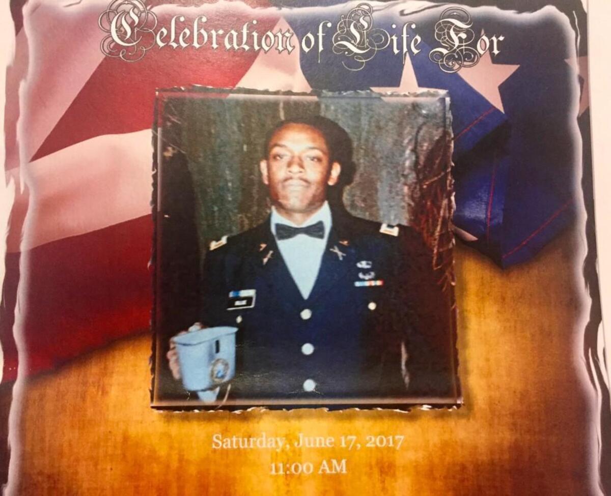Georgia corrections officer Curtis Billue’s funeral program.