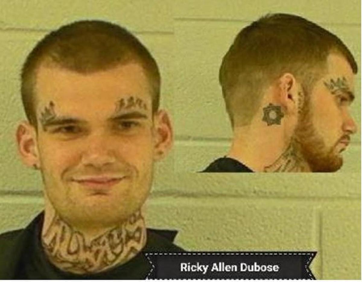 Ricky Dubose now has tattoos on his face, according to updates photos.