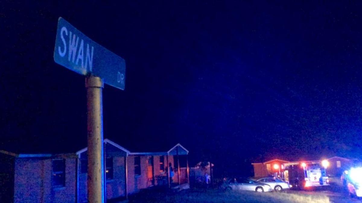 The scene of a Monday night cutting on Swan Drive in west Macon.
