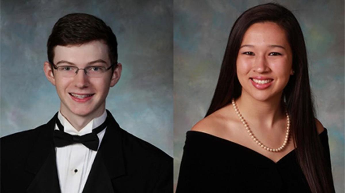Veterans High School seniors Tyler Frye, left, and Shelby Burnette were named 2016 National Beta Scholarship Recipients.