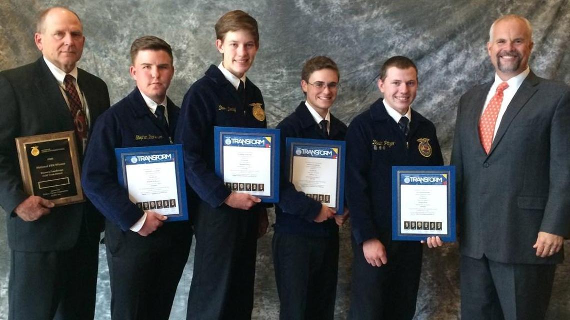 From left, Dr. Claxton, Stephen Dickerson, Dawson Dooley, Joshua Lee, Dustin Pitzer and Roger Phelps, with event sponsor STIHL.