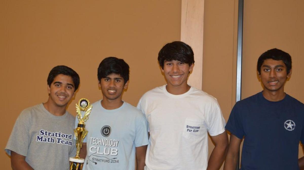 Stratford Academy’s math team won a state competition recently.