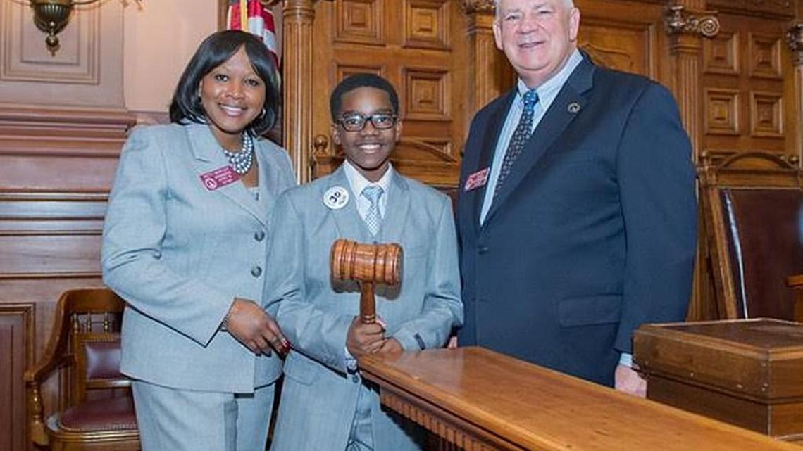 Darnell Springer is pictured with state Rep. Patty J. Bentley and Georgia Speaker of the House David Ralston.