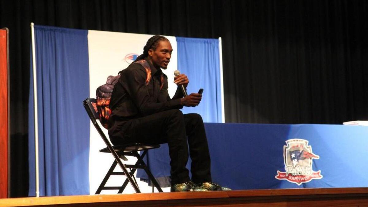 Former NBA player and motivational speaker Marquis Daniels was the guest speaker at Southwest High School’s Commitment to Graduate Ceremony for freshmen Thursday.