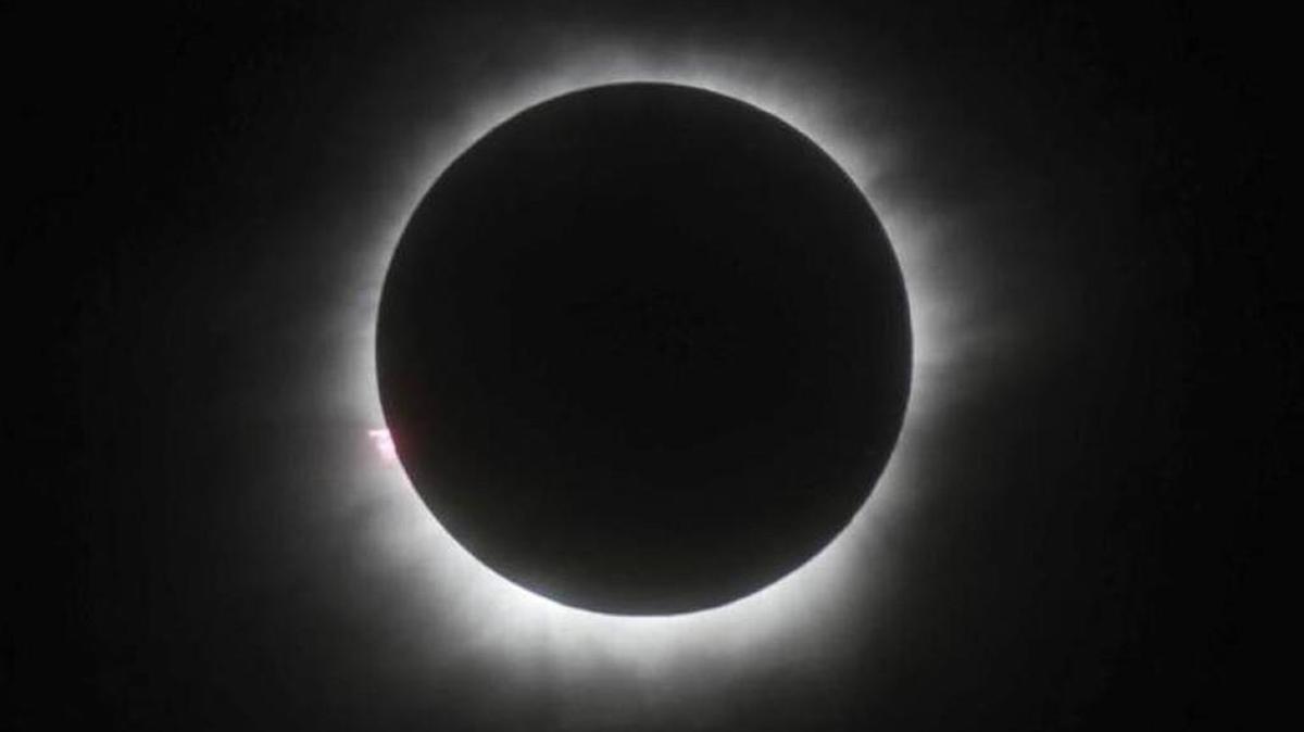 This March 9, 2016, photo shows a total solar eclipse in Belitung, Indonesia. Next month, Aug. 21, is the first total solar eclipse in the U.S. in 38 years.