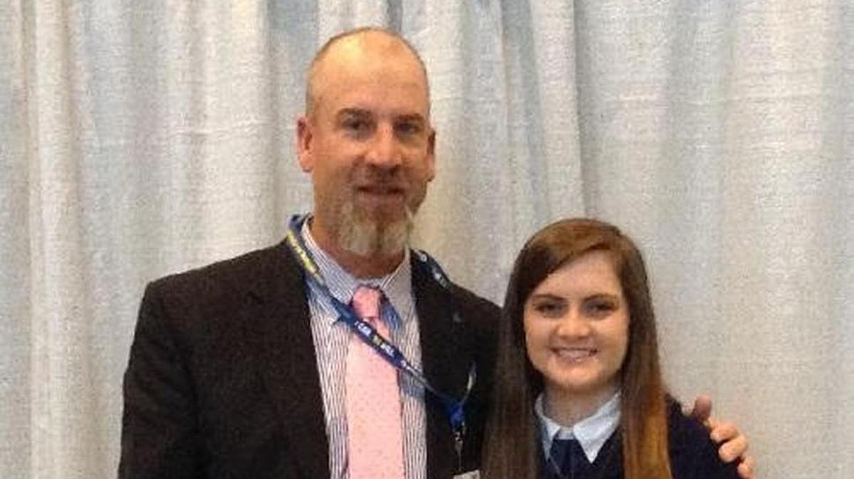 Mary Persons Graduate Tia Chastain, right, was presented with the American Degree, given to members showing the highest level of commitment to FFA, at the National FFA Convention in Indiana.