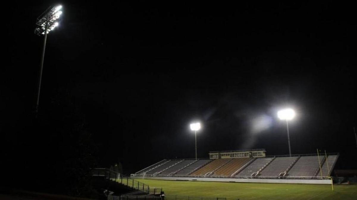 A photograph of an empty Ed DeFore Sports Complex after a game in 2011.