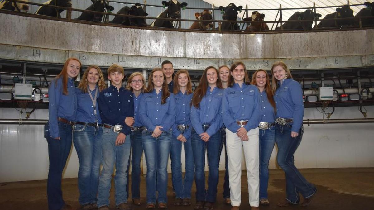 Haley Pulsifer, second from left, a Perry High School graduate attending Abraham Baldwin Agriculture College this fall, was named the 2017 president of Georgia Dairy Youth Foundation.