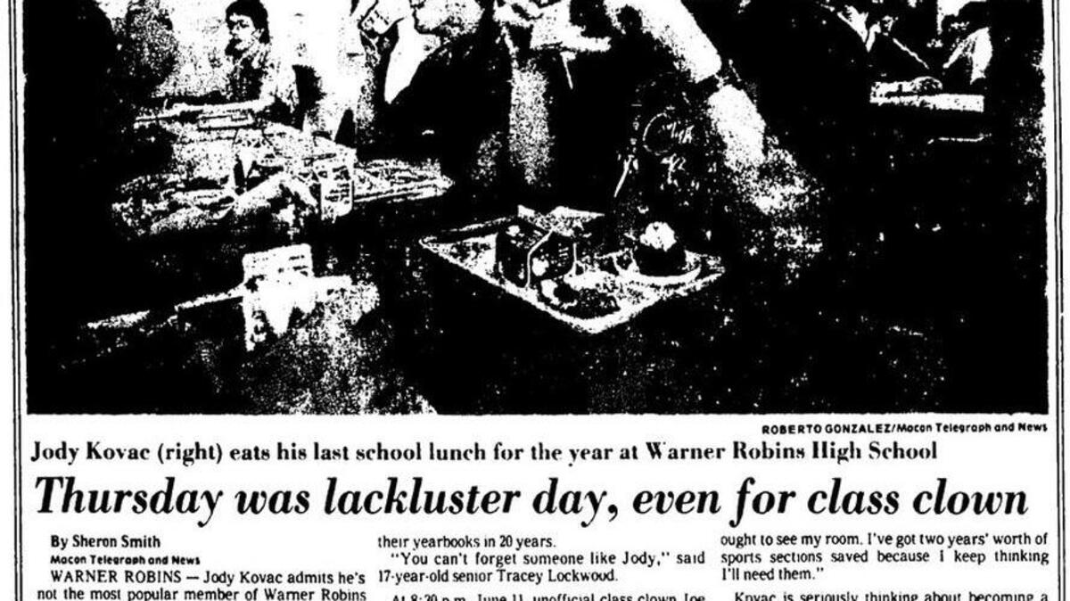 A Telegraph clipping from June 5, 1987, of a story about now-Telegraph reporter Joe Kovac Jr. as a high-schooler in Warner Robins.