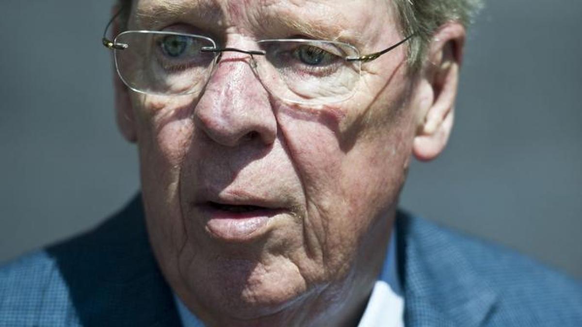 U.S. Sen. Johnny Isakson, R-Ga., talks with the media after speaking at the State Veterans of Foreign Wars Convention in Macon on Friday.