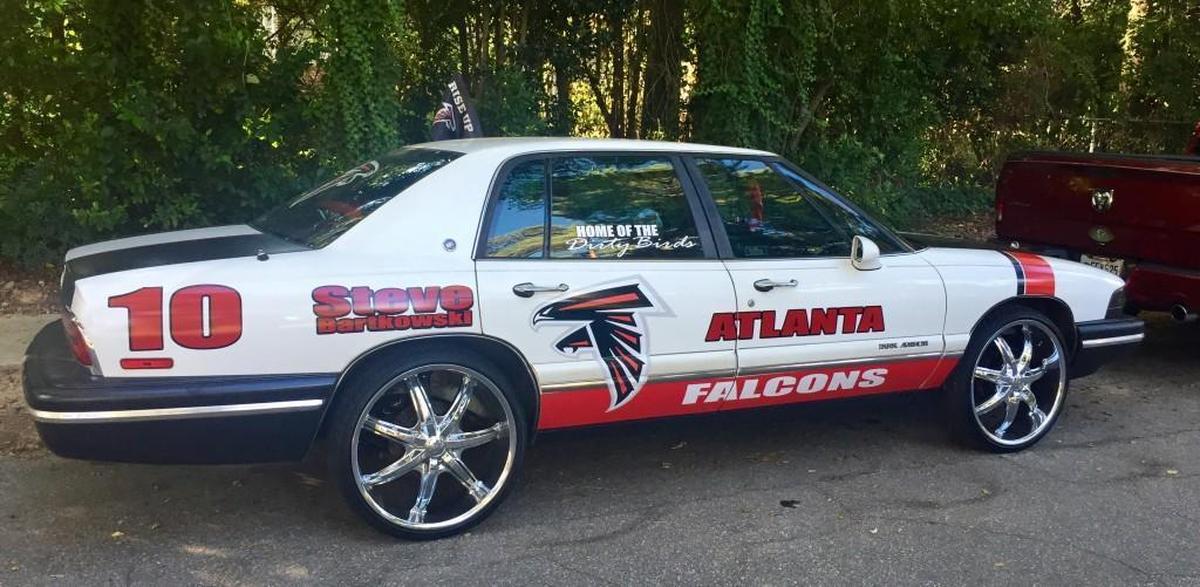 Larry Clark Jr.’s Atlanta Falcon-mobile.