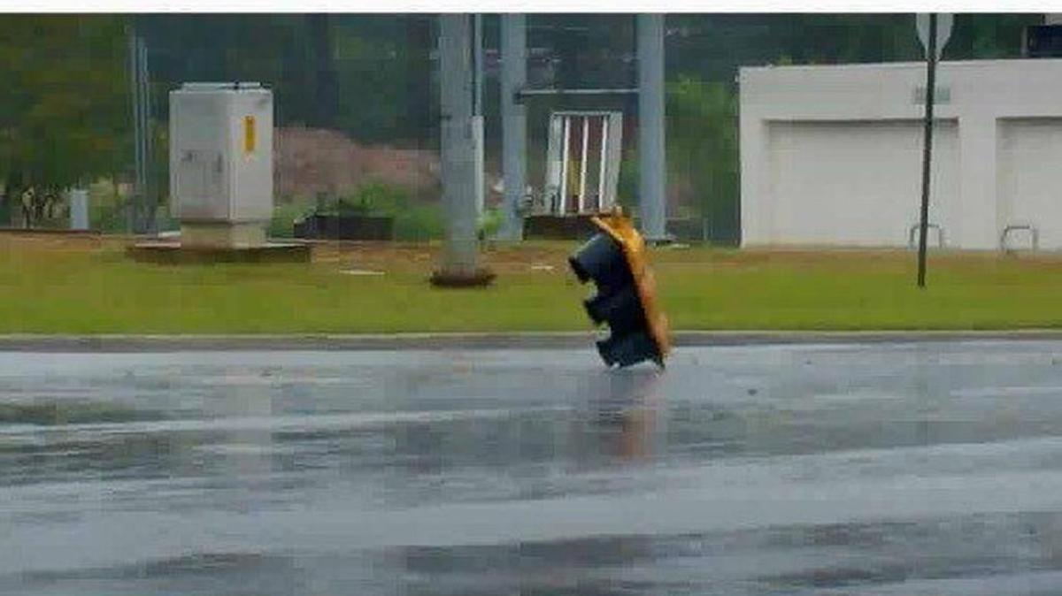 Traffic signals are down in Warner Robins, including this one at Sandy Run.