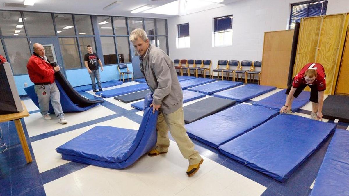 The Salvation Army in Macon is offering shelter from the cold for part of this week. In this Nov. 19, 2014, file photo preparations were underway for a warming center.