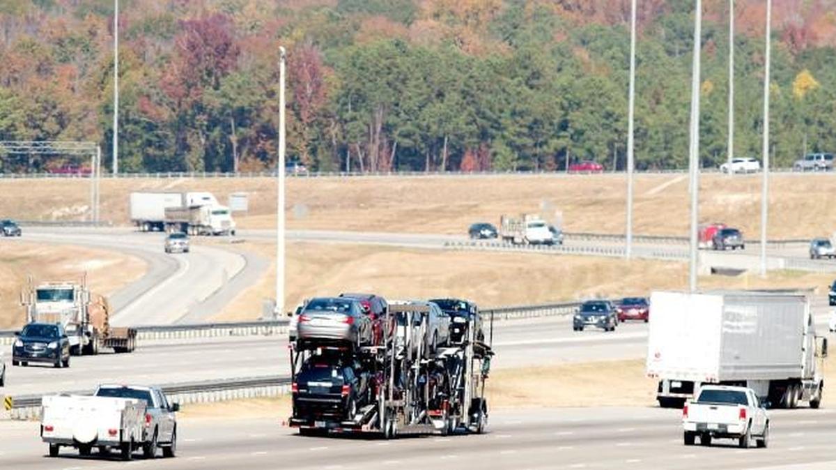 Traffic heading north and south on Interstate 75 near the Interstate 475 merger in south Bibb County Friday afternoon. Traffic is expected to be a lot heavier closer to the Thanksgiving holiday.
