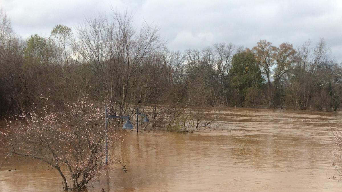 The Ocmulgee Heritage Trail in Macon is closed due to flooding.