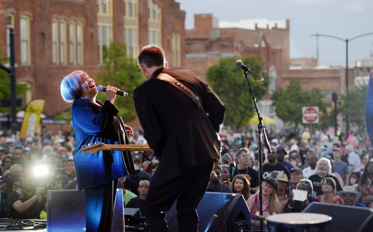 Mavis Staples performs for thousands at the Cherry Blossom Street Party in 2017 that won a Best Event award from the International Festival & Events Association.