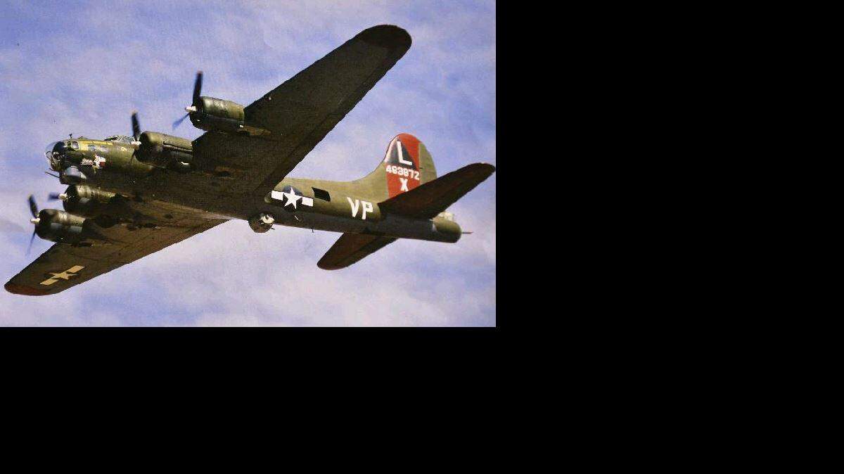 This is a photo of a hand out of B-17 identical to one at a museum in Peru, Indiana. The Indiana plane will soon be shipped to the Museum of Aviation where it will be restored.
