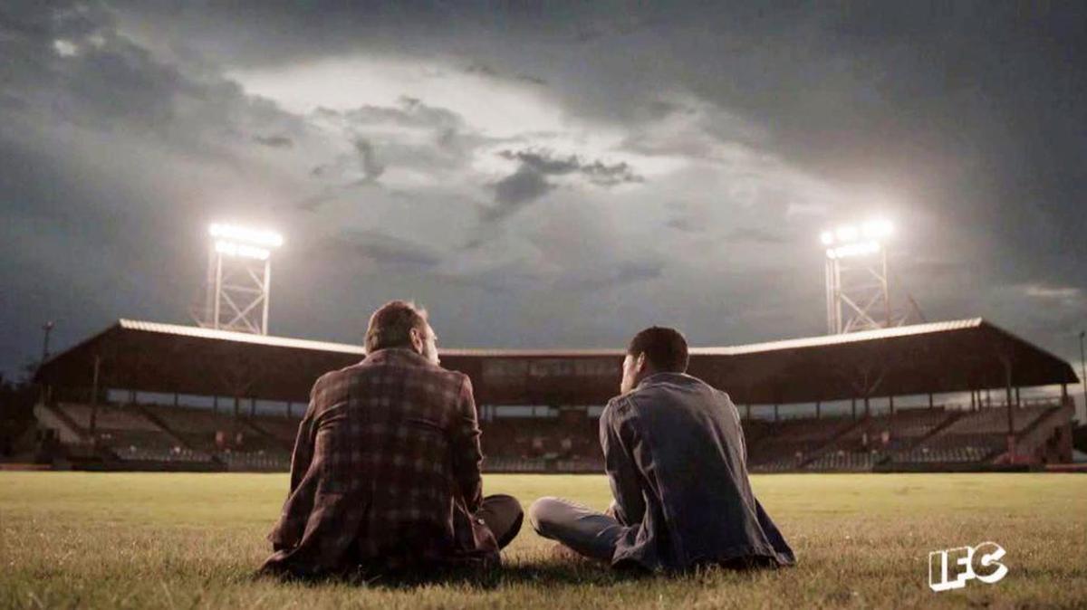 This scene set in Luther Williams Field is seen in the first episode of “Brockmire,” which is posted online and set to premiere April 5, 2017, at 10 p.m. on IFC.