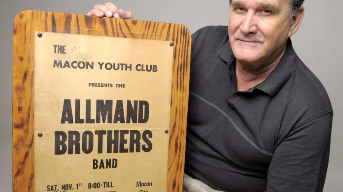 Joe Allen showed his Allman Brothers Band promotional poster in 2009, featuring their misspelled last name.