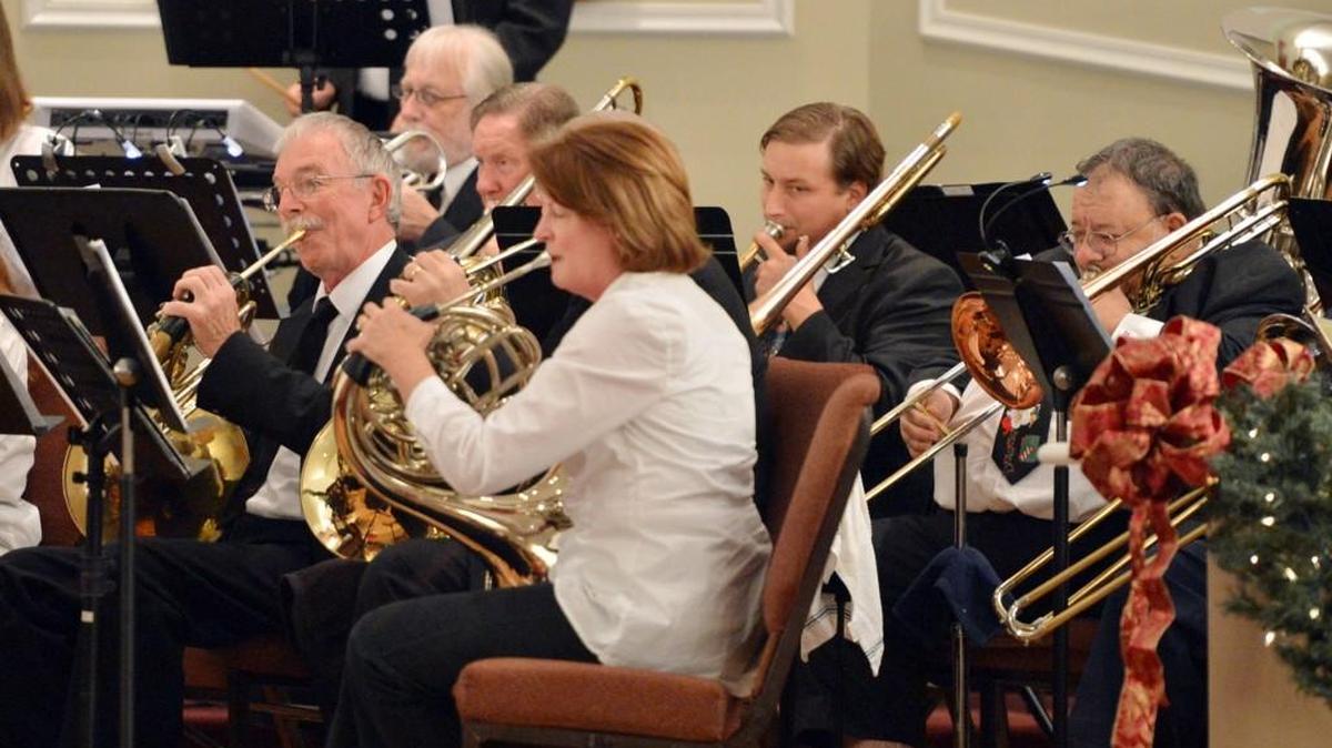Members of the Middle Georgia Concert Band play for Tabernacle Baptist Church in 2012.