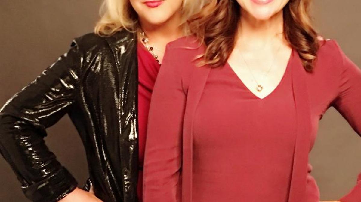 Nancy Grace, left, and Kellie Martin, who will star in an upcoming movie "Murder, With Love'' on the Hallmark Channel Oct. 23.
