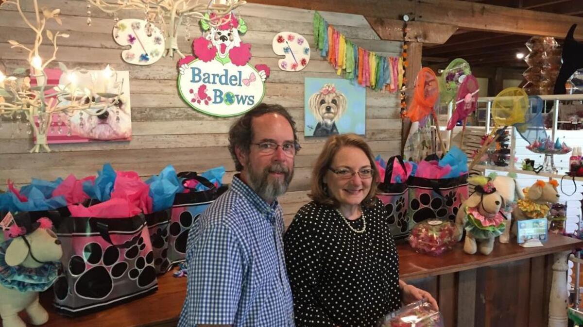 Delise and Paul Knight in their Bardel Bows store.