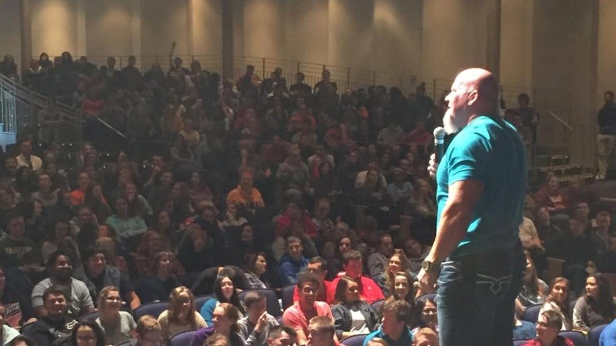 Former Olympic bobsledder Chip Minton now travels the country spreading messages of hope.