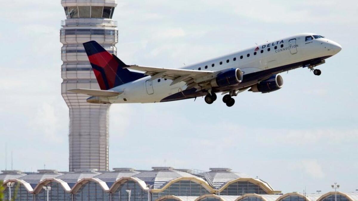 A Delta Air Lines jet takes off from Ronald Reagan Washington National Airport in Arlington, Virginia, in this 2014 file photo.