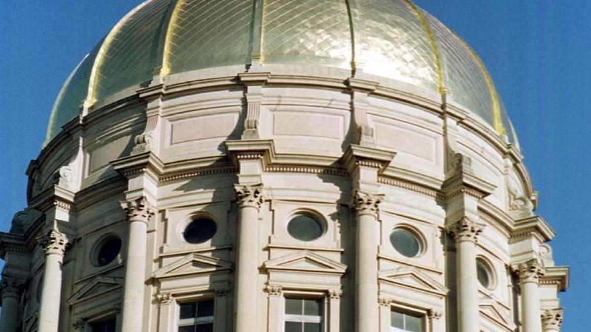 The gold-trimmed Georgia state Capitol in Atlanta.