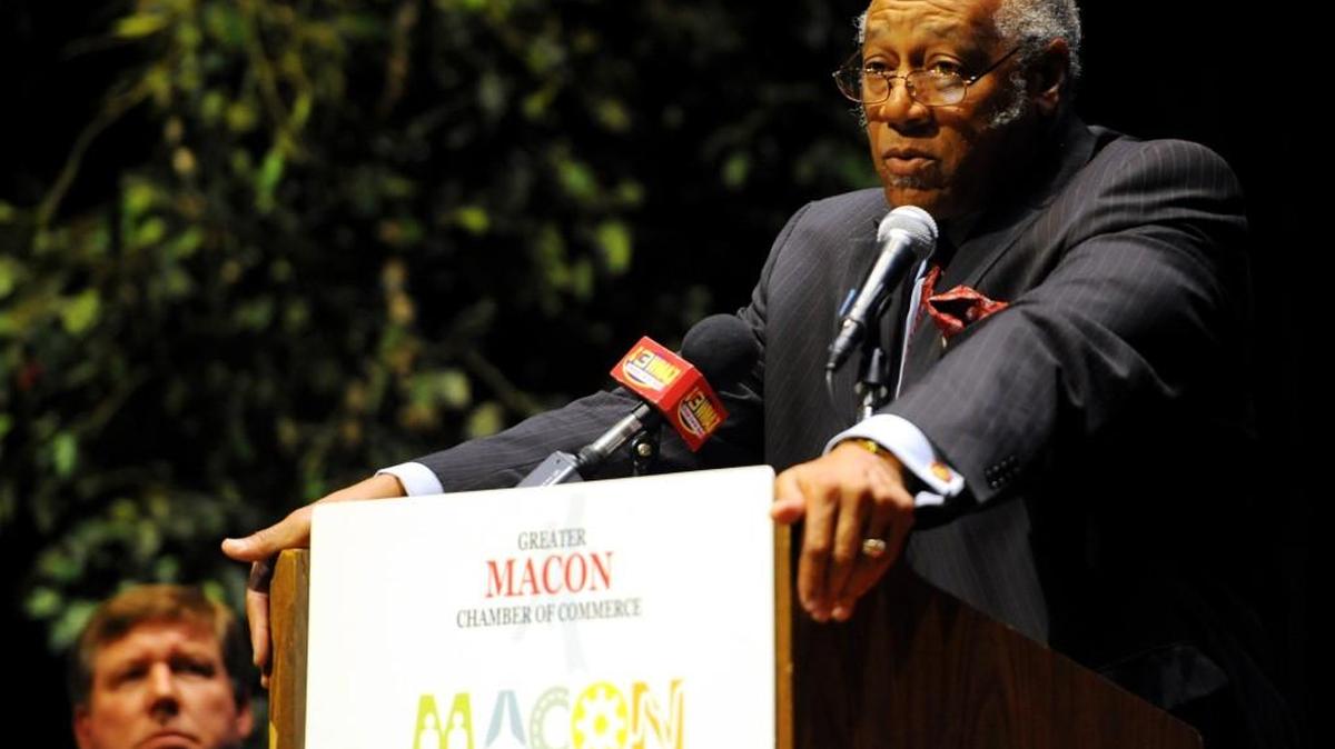 State Sen. David Lucas speaks at the Greater Macon Chamber of Commerce Good Morning Macon on Nov. 13, 2012.