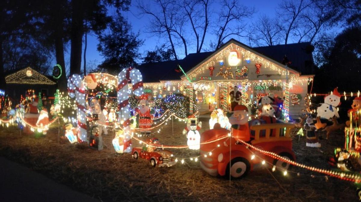 Jim and Colton Sexton's home lights up Ball Street in Perry during the Christmas holiday season.