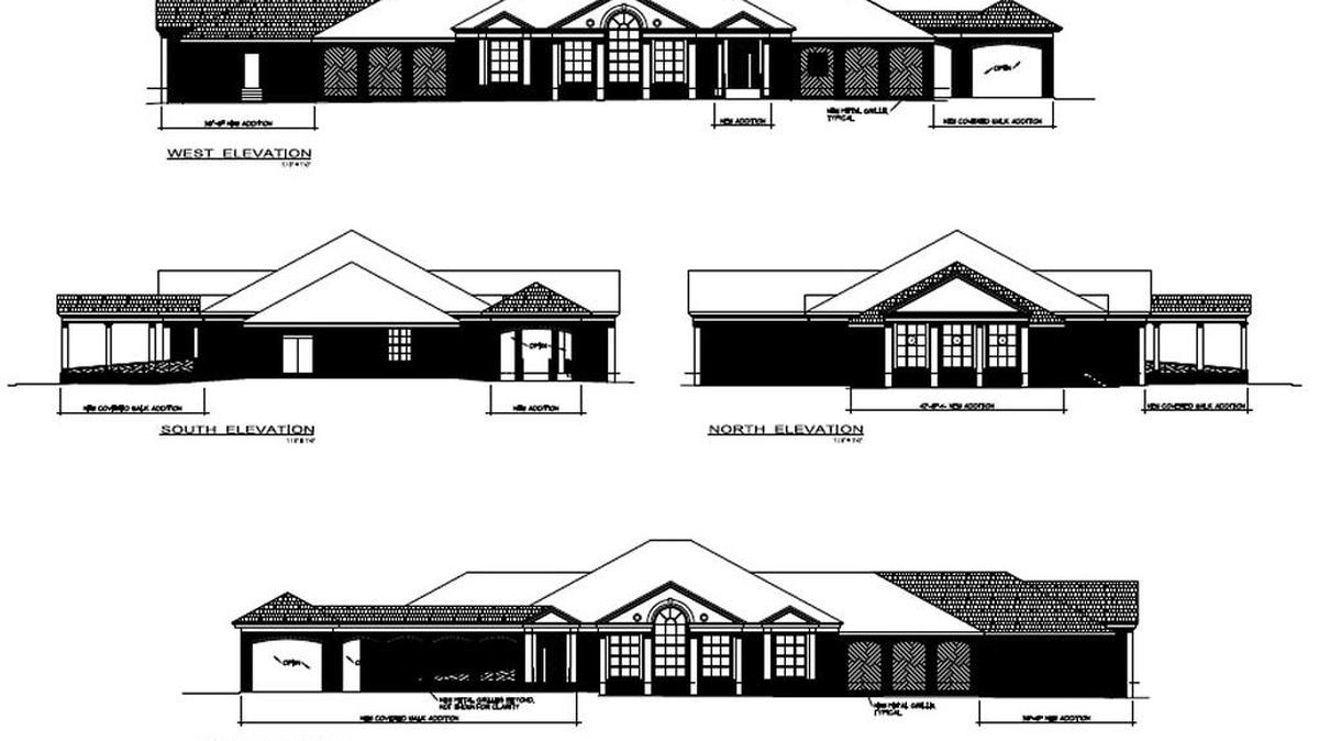 A drawing of the proposed expansion of the Jones County library in Gray.
