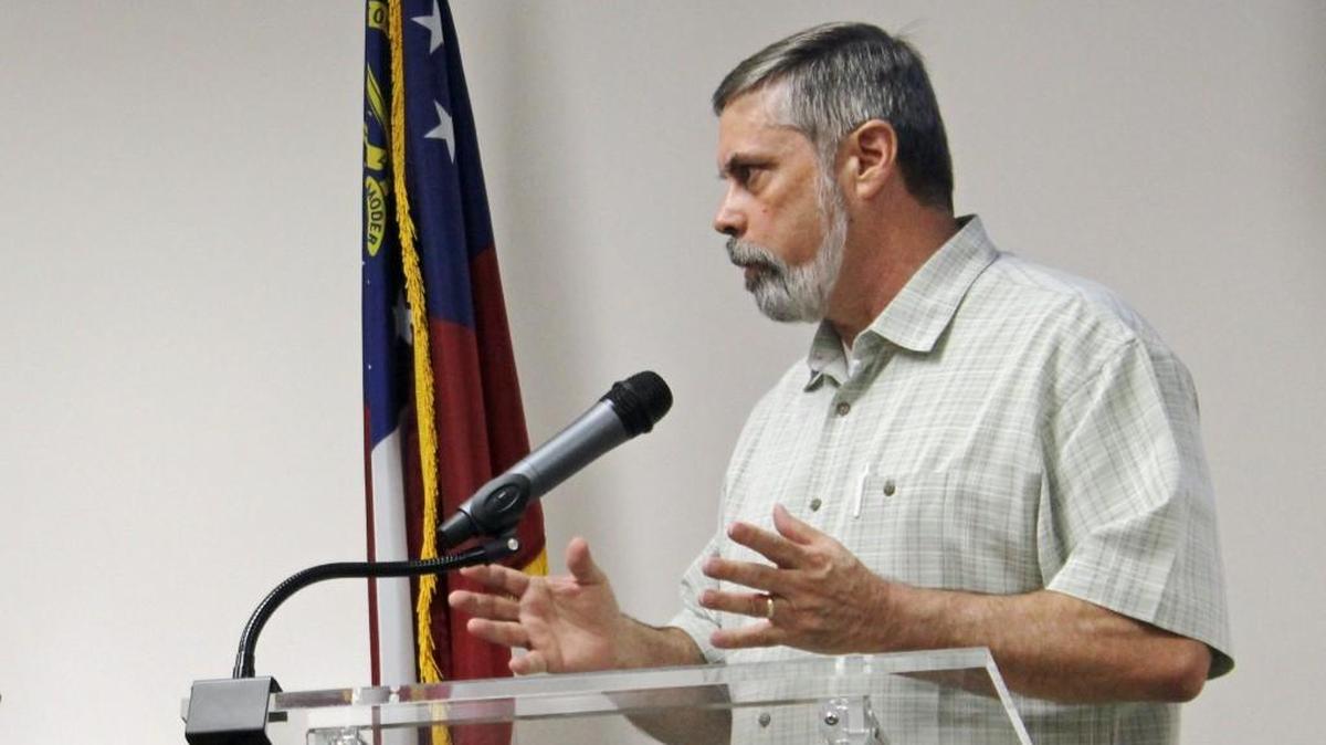Dave Domingue, elder at Warner Robins Church of Christ, talks about plans to build a new church on Houston Lake Road.