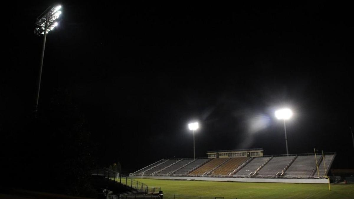 Empty Ed Defore Sports Complex after Central/Baldwin game in 2011.