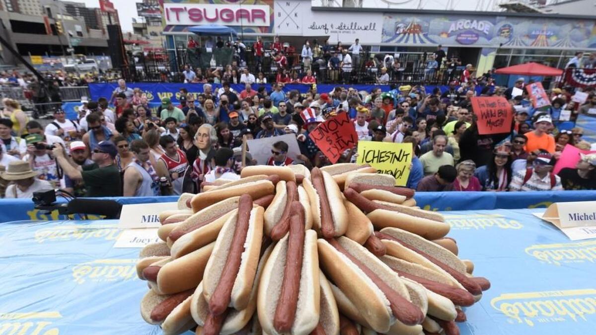 Nathan's Famous is recruiting Georgians for its annual hot dog eating competition this summer at Coney Island, Brooklyn, New York.